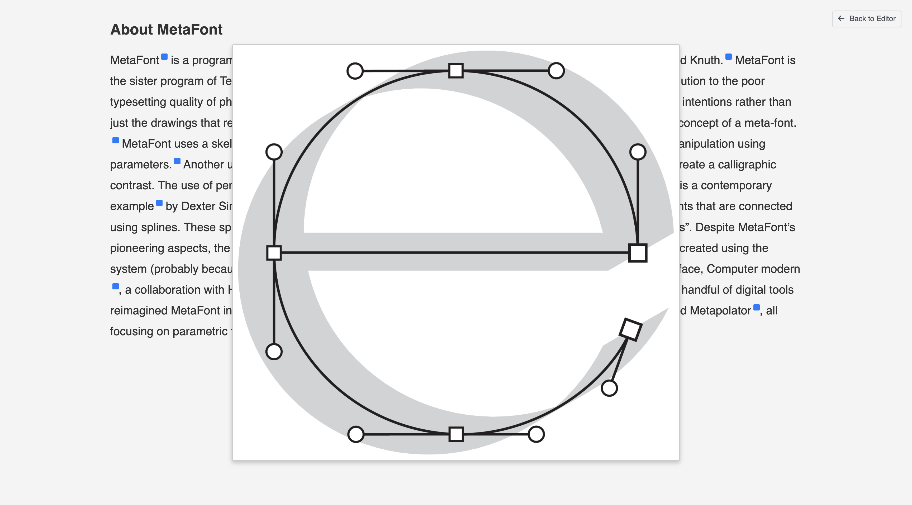 A MetaFont tool about page